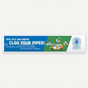 FOG Clogs Pipes Truck Sticker 0000BE