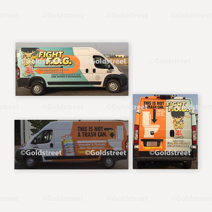 Public Outreach - Public Awareness - FOG; This is not a trash can Ram ProMaster Van Wrap