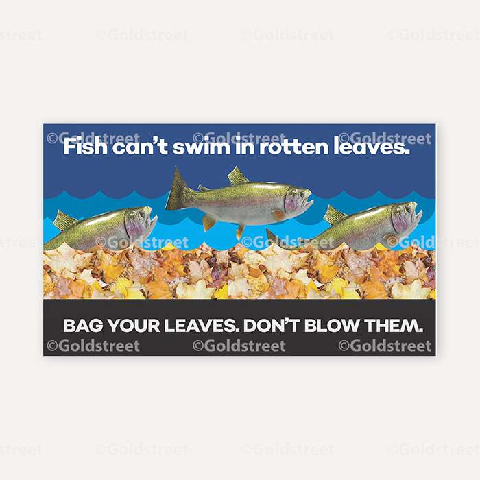 Fish Cant Swim in Rotten Leaves - Social Media or Bill Insert - #0000AO