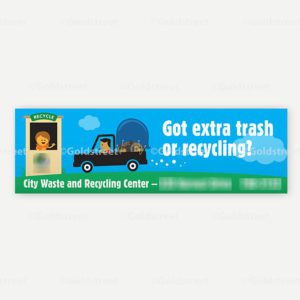 Got extra trash or recycling truck sign 0602B