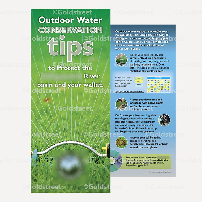 Outdoor Water Conservation Tips Sprinkler Bill Insert 8.5x3.66 0000D