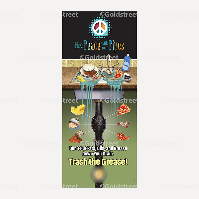 Peace Pipes Banner reprint Deluxe banner stand 1633