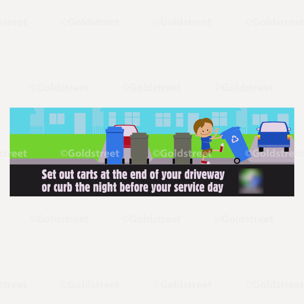 Stormwater - Recycling Truck Sticker - Set your carts out on recycle day
