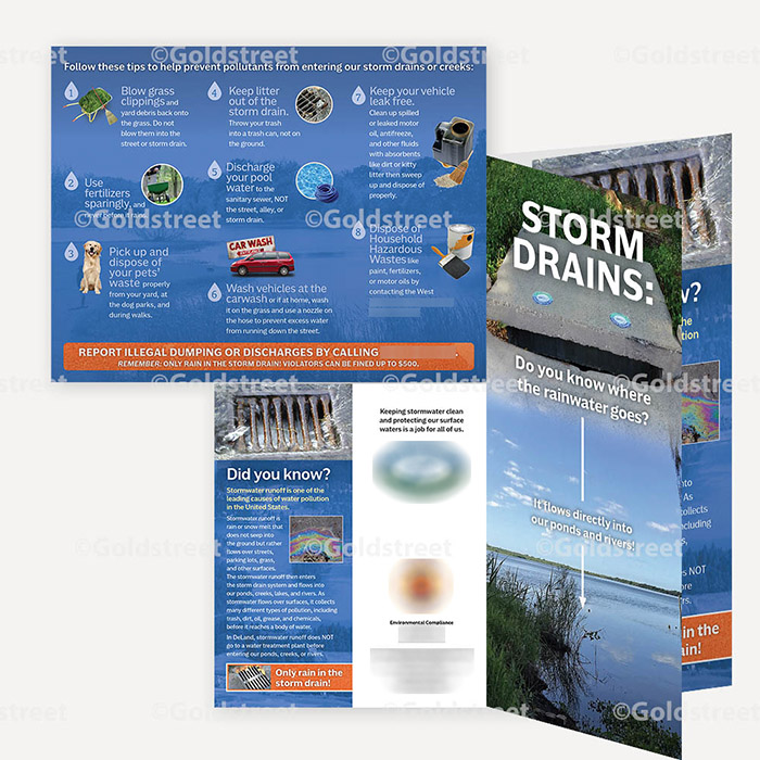 Stormwater Brochure Only Rain Down the Drain 8.5x11 trifold 1664 2