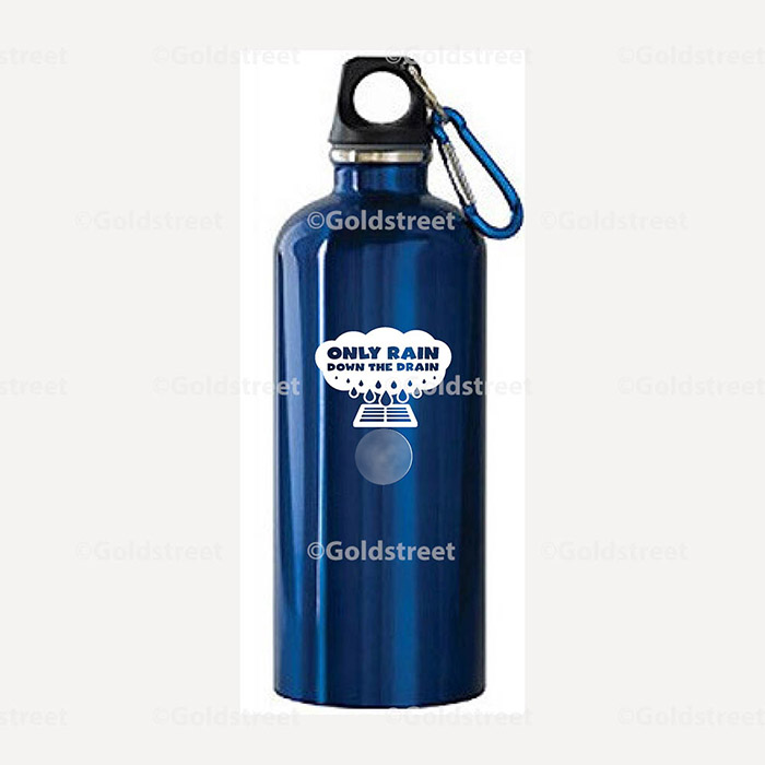 Public Outreach - Public Awareness - "Only Rain Down the Drain" stormwater branded water bottle