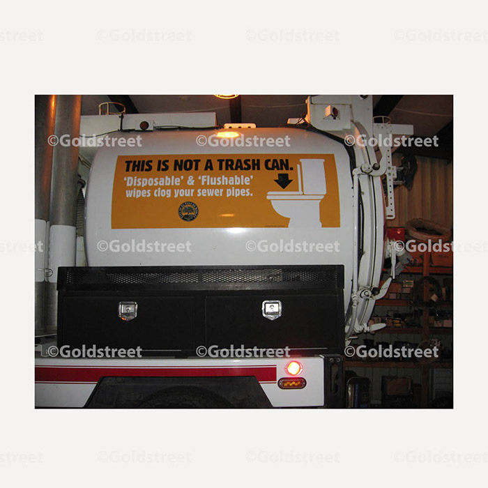 This Is Not A Trash Can Vac con Tanker Truck Sticker 0151C