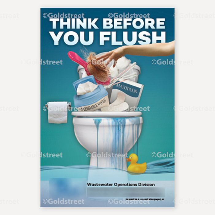Public Outreach - Public Awareness - "Think Before You Flush" Magnet