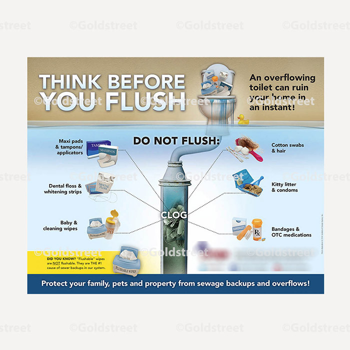 Public Outreach - Public Awareness - "Think Before You Flush" Newspaper Ad