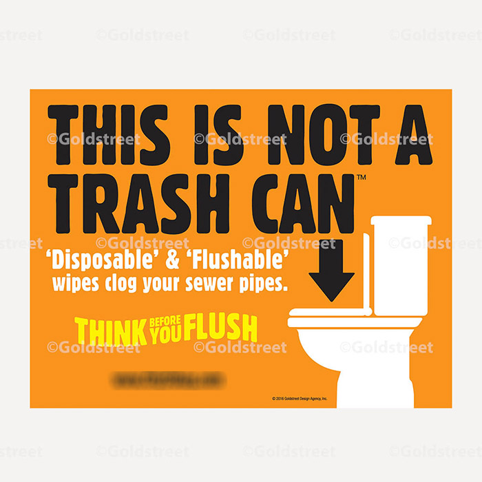 Public Outreach - Public Awareness - This Not a Trash Can Toilet Trash Vehicle magnets