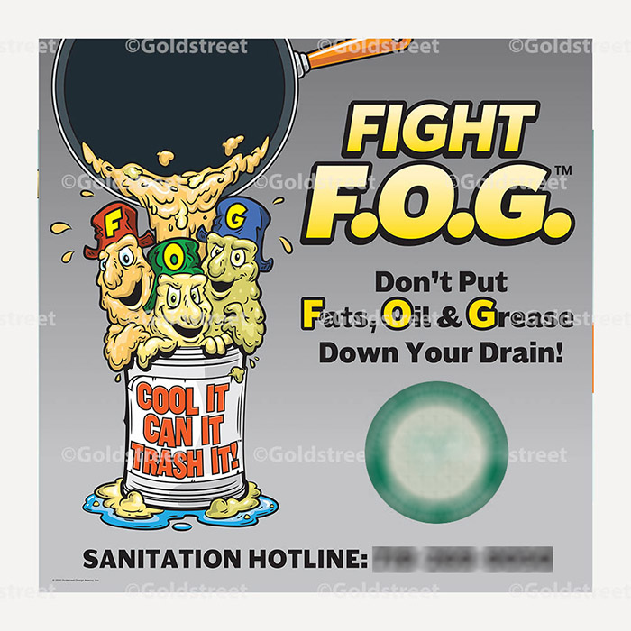 Public Outreach - Public Awareness - Fight Fats Oils and Grease Vehicle Magnets