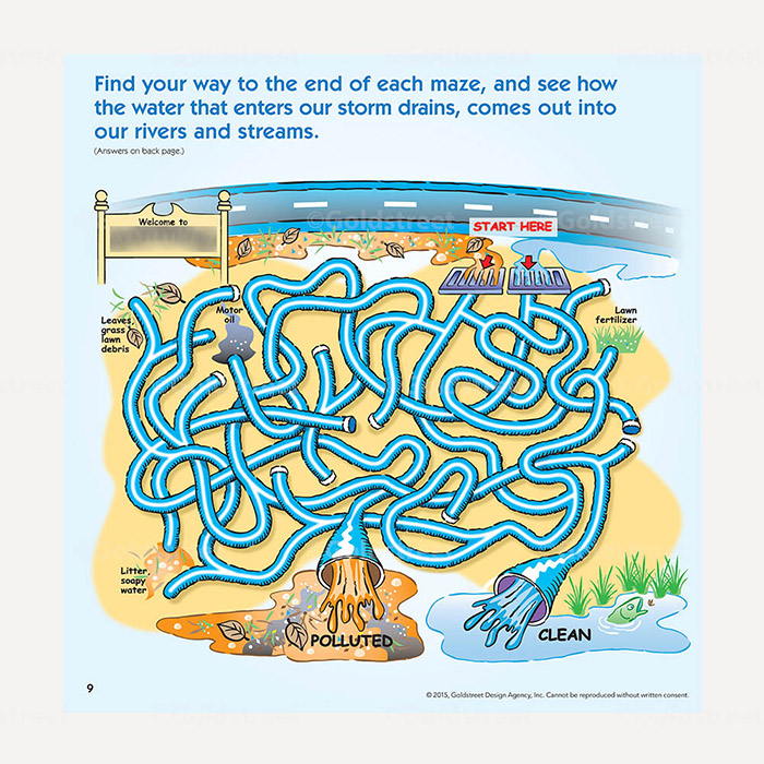 Public Outreach - Public Awareness - Wastewater Kids Maze 4-6