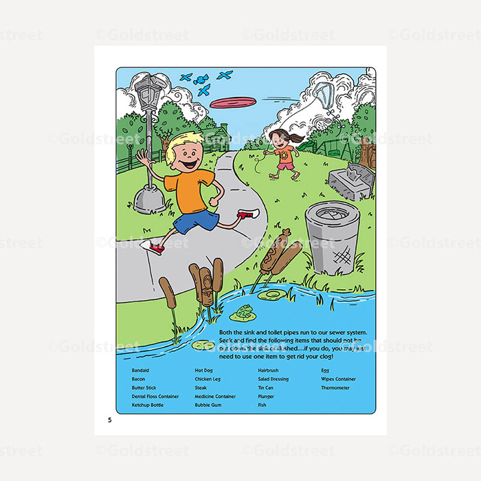 Public Outreach - Public Awareness - Wastewater Kids Seek and Find 1-6