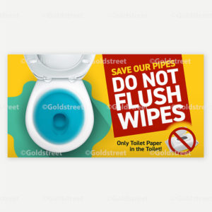 Public Service Announcement Clogged Pipe Alert Toilet Trash Wipes Clog Pipes Snackable