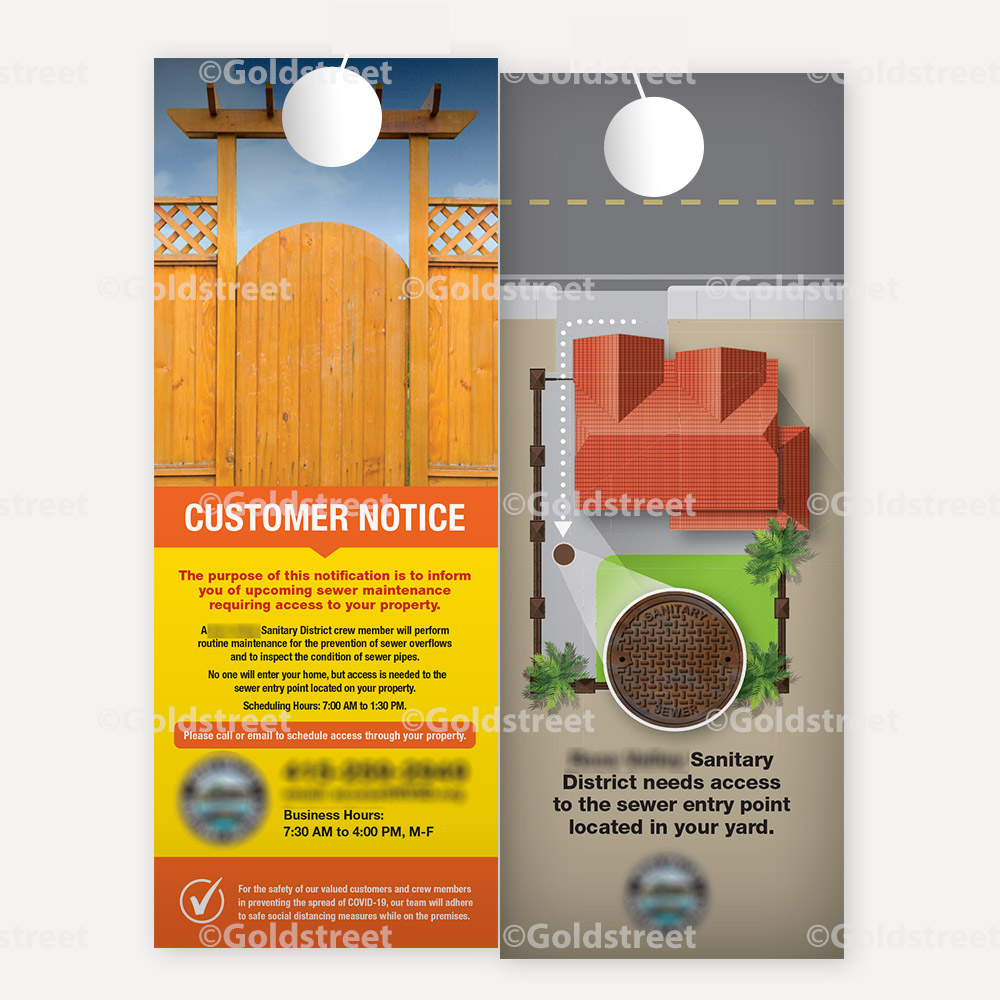 Spring Property Clean Up - Door Hanger Template Design