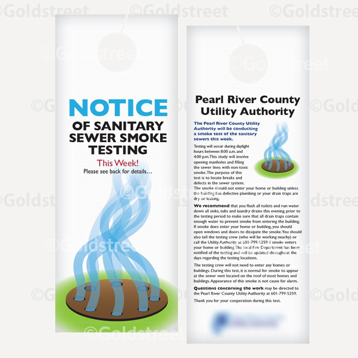 Smoke Testing Notification Door Hanger (100 pack)