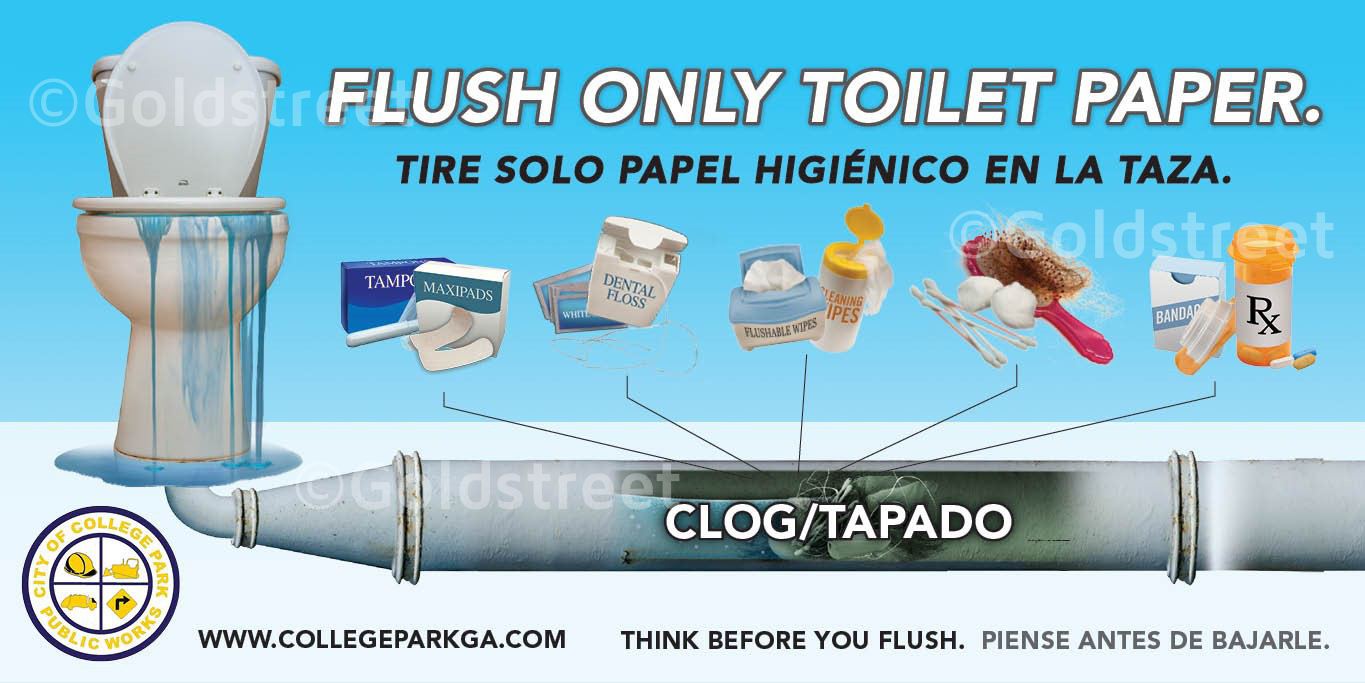 Flush Only Toilet Paper Social Media Post