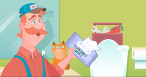 Pete the Plumber Flushable Wipes Clog Pipes Video